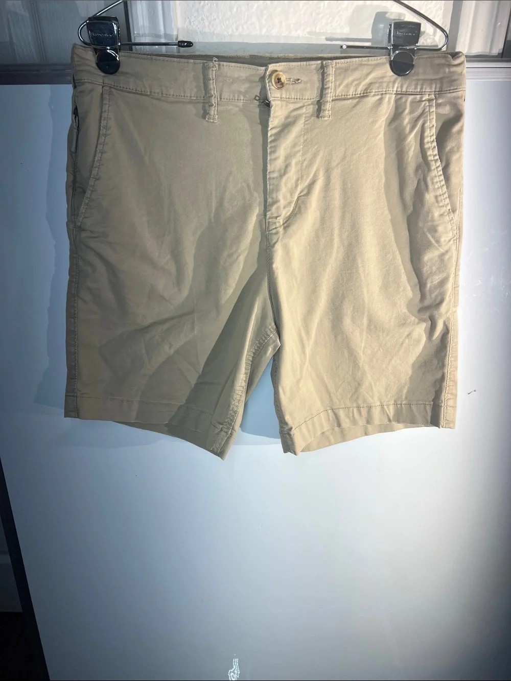 American Eagle Outfitters Men's Flat Front Shorts in Khaki